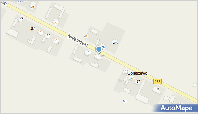 Gołaszewo, Gołaszewo, 19, mapa Gołaszewo