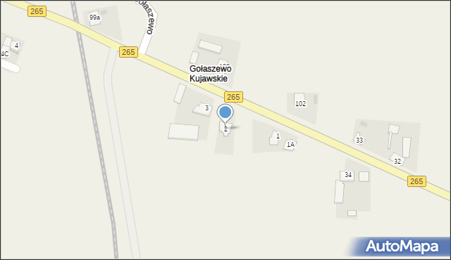 Gołaszewo, Gołaszewo, 2, mapa Gołaszewo