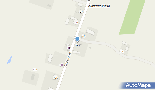 Gołaszewo, Gołaszewo, 73A, mapa Gołaszewo