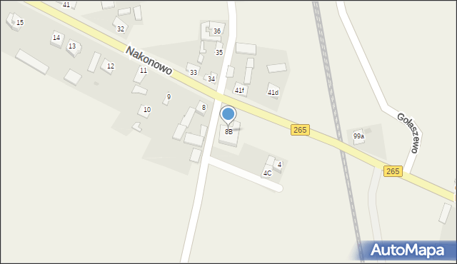 Gołaszewo, Gołaszewo, 8B, mapa Gołaszewo