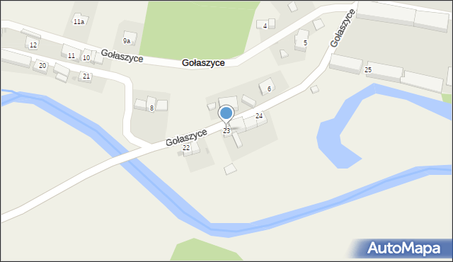 Gołaszyce, Gołaszyce, 23, mapa Gołaszyce