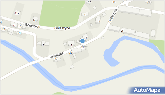 Gołaszyce, Gołaszyce, 24, mapa Gołaszyce