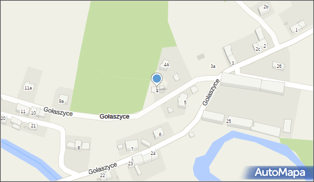 Gołaszyce, Gołaszyce, 4, mapa Gołaszyce