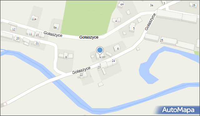 Gołaszyce, Gołaszyce, 7, mapa Gołaszyce