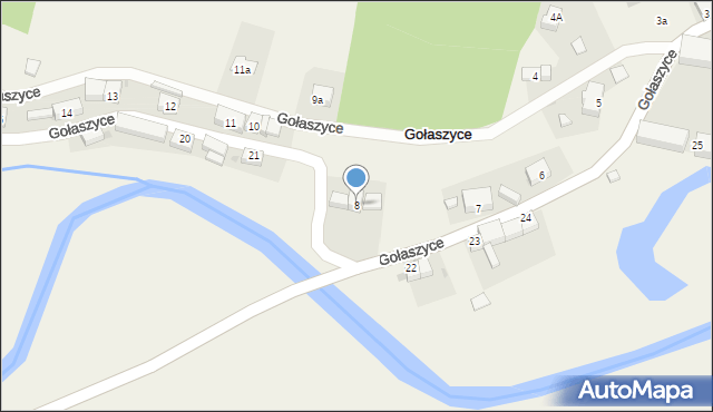 Gołaszyce, Gołaszyce, 8, mapa Gołaszyce