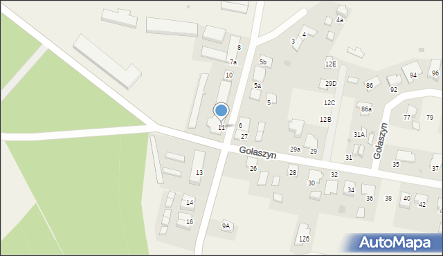 Gołaszyn, Gołaszyn, 11, mapa Gołaszyn