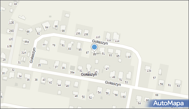 Gołaszyn, Gołaszyn, 89, mapa Gołaszyn