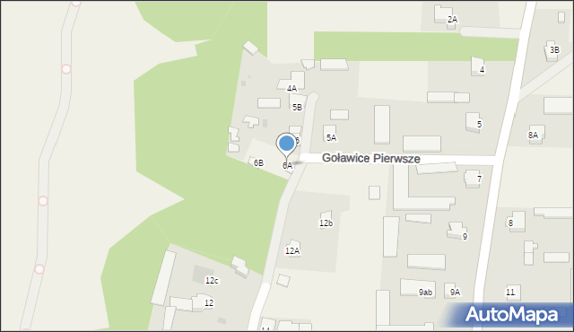 Goławice Pierwsze, Goławice Pierwsze, 6A, mapa Goławice Pierwsze