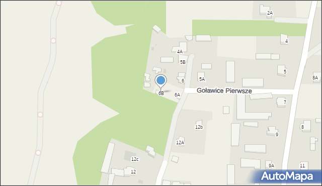 Goławice Pierwsze, Goławice Pierwsze, 6B, mapa Goławice Pierwsze