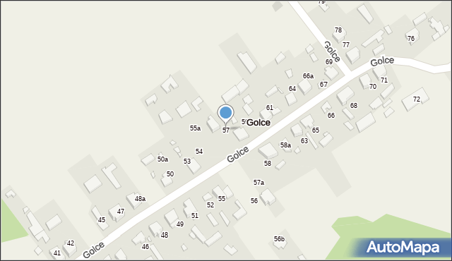 Golce, Golce, 57, mapa Golce