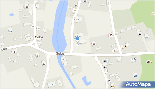 Golce, Golce, 28, mapa Golce