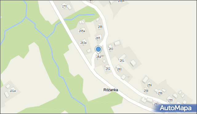 Golcowa, Golcowa, 264, mapa Golcowa