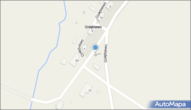 Gołębiewo, Gołębiewo, 12, mapa Gołębiewo