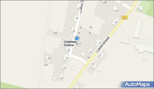 Gołębiewo Średnie, Gołębiewo Średnie, 45, mapa Gołębiewo Średnie