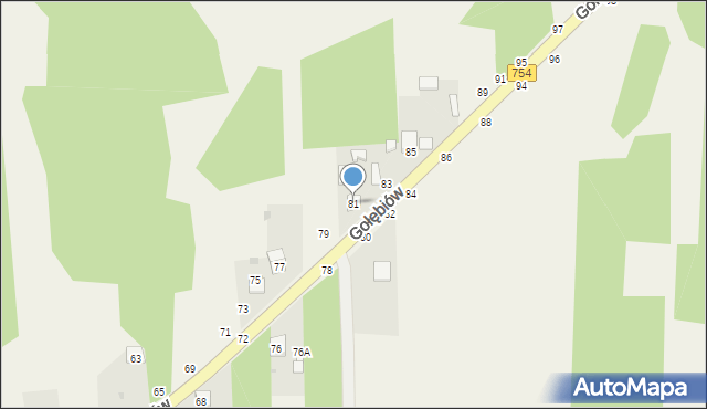 Gołębiów, Gołębiów, 81, mapa Gołębiów