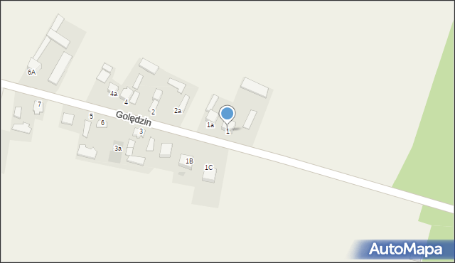 Golędzin, Golędzin, 1, mapa Golędzin