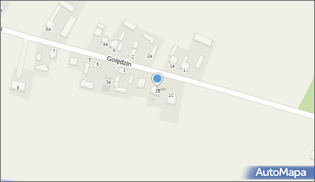 Golędzin, Golędzin, 1B, mapa Golędzin