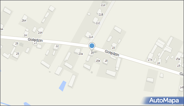 Golędzin, Golędzin, 20, mapa Golędzin