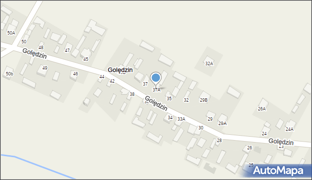 Golędzin, Golędzin, 37A, mapa Golędzin