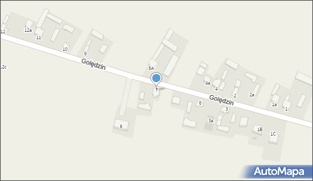 Golędzin, Golędzin, 7, mapa Golędzin