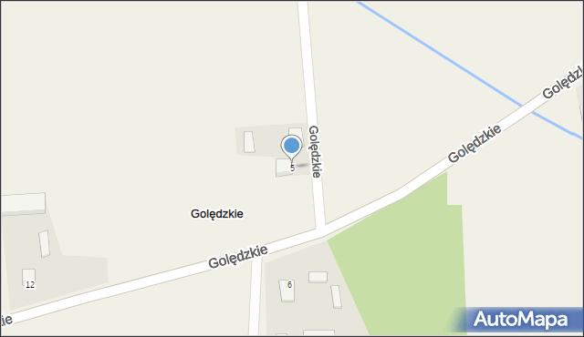 Golędzkie, Golędzkie, 5, mapa Golędzkie