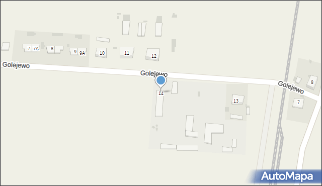 Golejewo, Golejewo, 14, mapa Golejewo