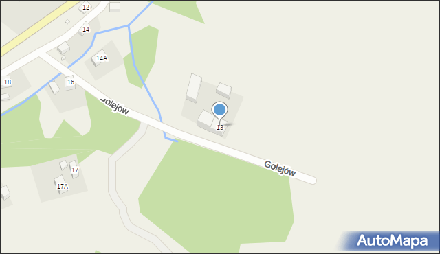 Golejów, Golejów, 13, mapa Golejów