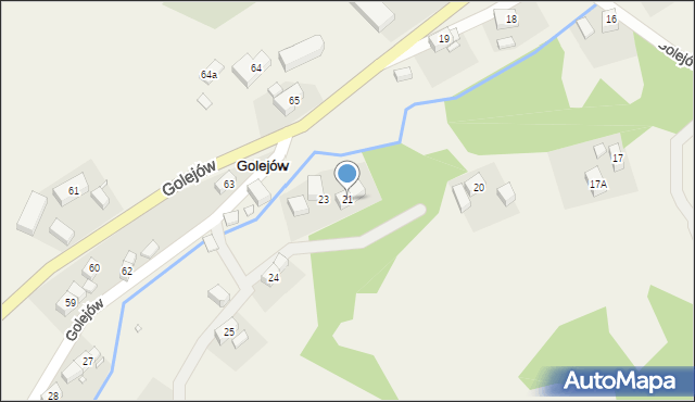 Golejów, Golejów, 21, mapa Golejów