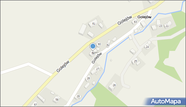 Golejów, Golejów, 59, mapa Golejów