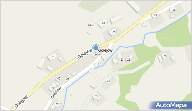 Golejów, Golejów, 63, mapa Golejów