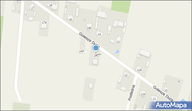 Golesze Duże, Golesze Duże, 14C, mapa Golesze Duże