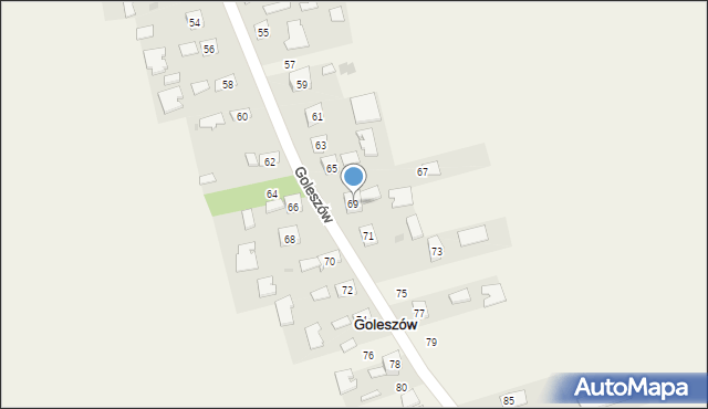 Goleszów, Goleszów, 69, mapa Goleszów