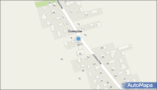 Goleszów, Goleszów, 80, mapa Goleszów