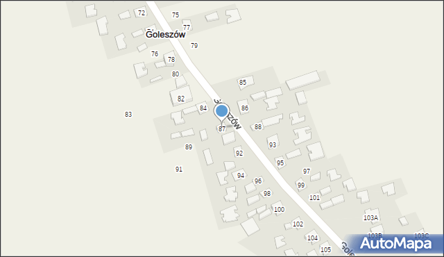Goleszów, Goleszów, 87, mapa Goleszów