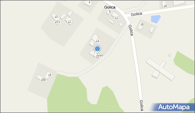Golica, Golica, 13, mapa Golica