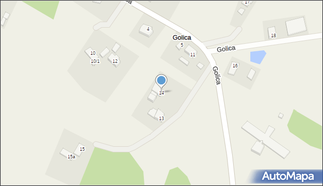 Golica, Golica, 14, mapa Golica