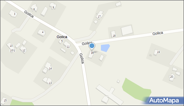 Golica, Golica, 16, mapa Golica