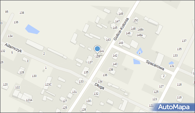 Golice, Golice, 129, mapa Golice