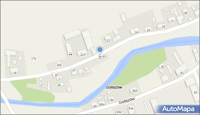 Goliszów, Goliszów, 22, mapa Goliszów