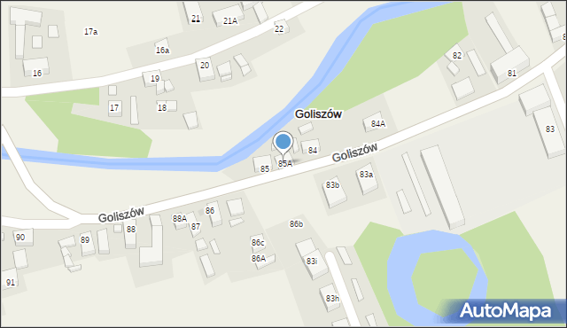 Goliszów, Goliszów, 85A, mapa Goliszów