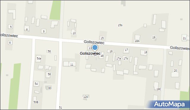 Goliszowiec, Goliszowiec, 14, mapa Goliszowiec