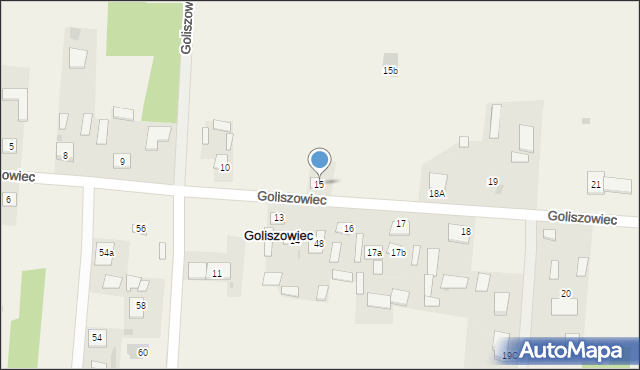 Goliszowiec, Goliszowiec, 15, mapa Goliszowiec