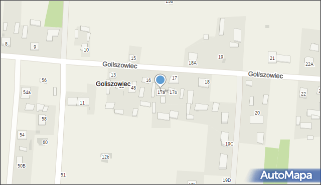 Goliszowiec, Goliszowiec, 17a, mapa Goliszowiec