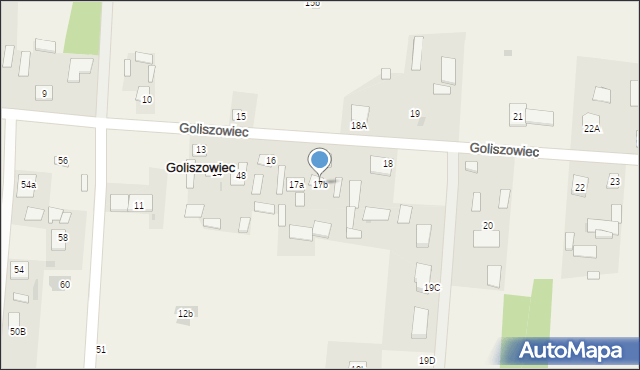 Goliszowiec, Goliszowiec, 17b, mapa Goliszowiec