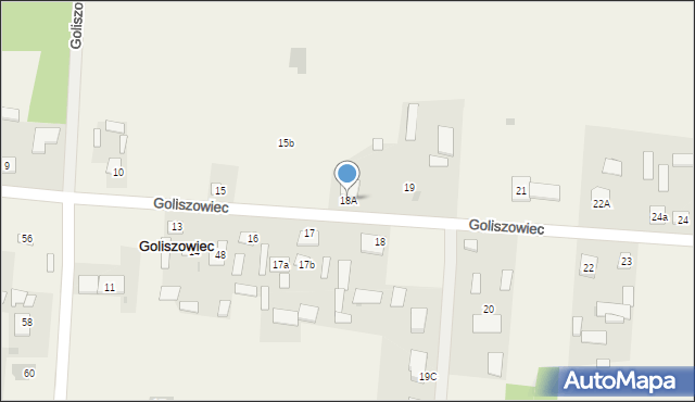 Goliszowiec, Goliszowiec, 18A, mapa Goliszowiec