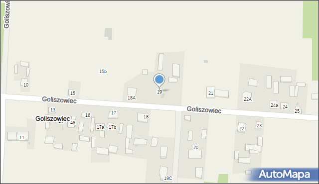 Goliszowiec, Goliszowiec, 19, mapa Goliszowiec