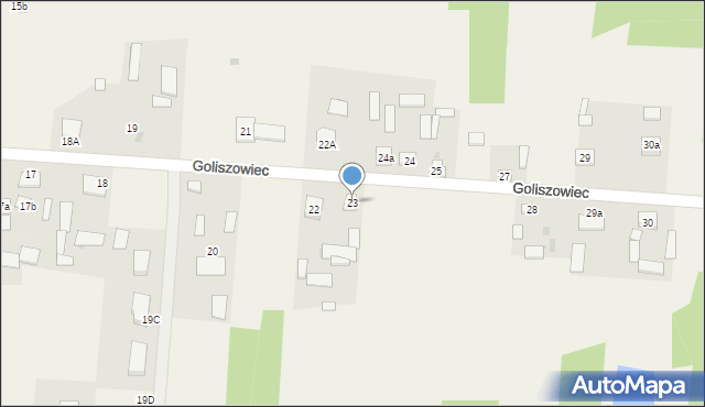 Goliszowiec, Goliszowiec, 23, mapa Goliszowiec