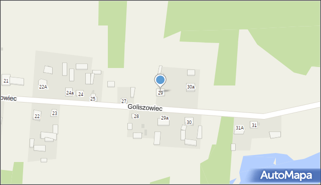 Goliszowiec, Goliszowiec, 29, mapa Goliszowiec