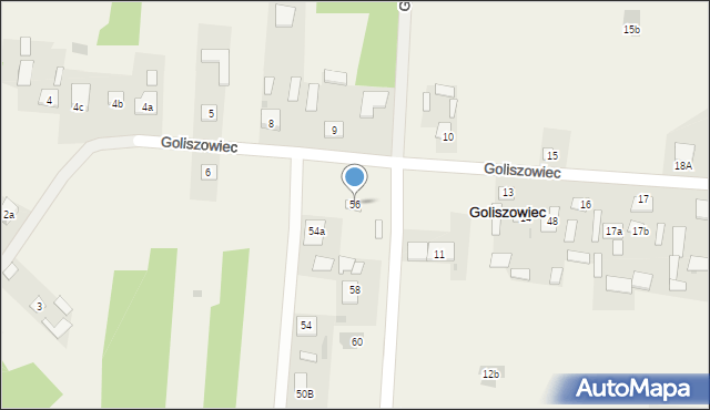 Goliszowiec, Goliszowiec, 56, mapa Goliszowiec