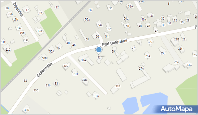 Gołków, Gołkowska, 31, mapa Gołków